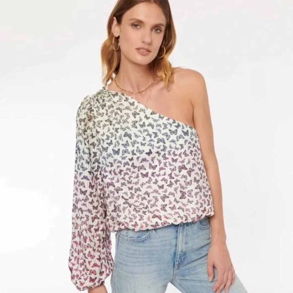 Cami NYC One Shouldered Butterfly Top
